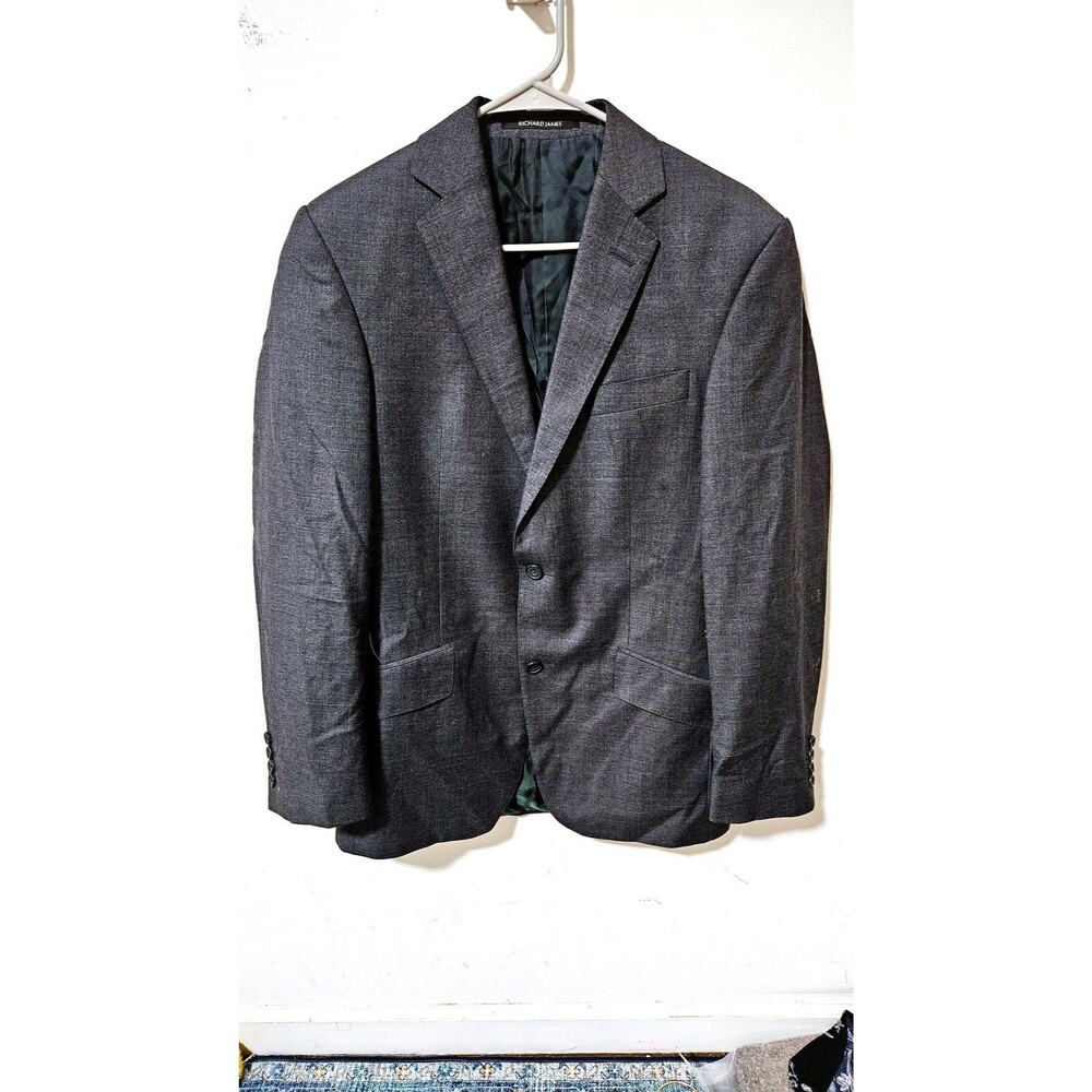 Richard James Savile Row Blazer Men's Dark Gray Blazer Tailored London